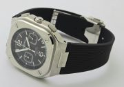 Bell & Ross BR05 Black Rubber Strap Chronograph Watch - Image 6
