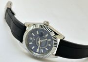 Rolex Sky Dweller Steel Black Rubber Strap Swiss ETA Automatic Watch - Image 6
