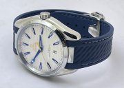 OMEGA SEAMASTER AQUA TERRA WHITE RUBBER STRAP LIMITED EDITION SWISS AUTOMATIC WATCH - Image 6