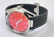 OMEGA SEAMASTER AQUA TERRA RED RUBBER STRAP SWISS AUTOMATIC WATCH - Image 6