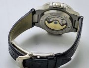 Patek Philippe Nautilus Annual Calendar Moon Phase Leather Strap Swiss Automatic Watch - Image 7