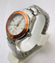 Omega Seamaster White Orange Bezel Swiss Automatic Watch - Image 4