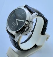Panerai Marina Steel Black Leather Strap Swiss Automatic Watch - Image 4