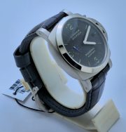 Panerai Marina Steel Black Leather Strap Swiss Automatic Watch - Image 5
