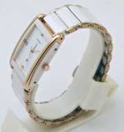 Rado Jubile Square White Ceramic Dual Tone Watch - Image 4