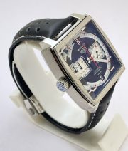 Tag Heuer Monaco Caliber 12 Leather Strap Watch - Image 5