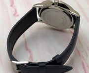 Movado Ultra Slim Steel Dark Blue Leather Strap Watch - Image 7