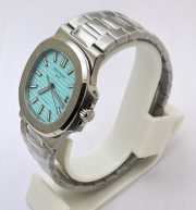 Patek Philippe Nautilus Tiffany & Co Swiss ETA Caliber 26-330 Valjoux Movement Automatic Watch - Image 4