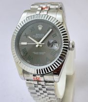 Rolex Date-Just Roman Mark Grey Steel Swiss Automatic Watch - Image 3