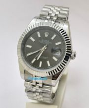 Rolex Date-Just Stick Mark Grey Steel Swiss Automatic Watch - Image 3