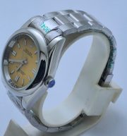 Rolex Oyster Perpetual Yellow Steel Swiss Automatic Watch - Image 4