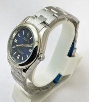 Rolex Oyster Perpetual BLUE Steel Swiss Automatic Watch - Image 4
