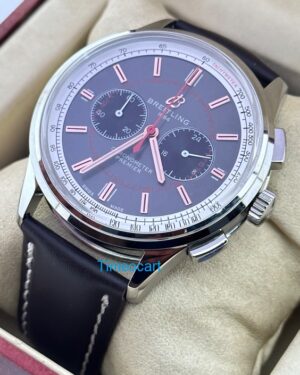 Breitling Premier B01 Chronograph 42 Leather Strap Watch
