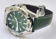 Tag Heuer Aquaracer Calibre 5 Green Leather Strap Swiss Automatic Watch - Image 6