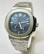 Patek Philippe Nautilus Moon Phase Power Resrve Steel Swiss Automatic Watch - Image 3