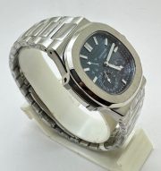 Patek Philippe Nautilus Moon Phase Power Resrve Steel Swiss Automatic Watch - Image 5