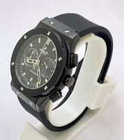 Hublot Classic Fusion Chronograph Full Black Rubber Strap Watch - Image 4