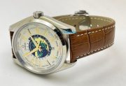 OMEGA SEAMASTER AQUA TERA WORLD TIME BORWN LEATHER STRAP SWISS AUTOMATIC WATCH - Image 6