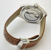 OMEGA SEAMASTER AQUA TERA WORLD TIME BORWN LEATHER STRAP SWISS AUTOMATIC WATCH - Image 7