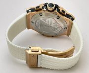 Hublot Big Bang Rose Gold White Rubber Strap Watch - Image 7