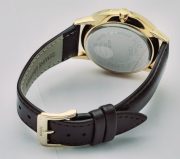 Movado Ultra Slim Green Dial Leather Strap Watch - Image 7