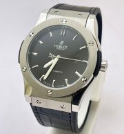 Hublot Vendom Classic Steel Black Leather Strap Swiss Automatic Watch - Image 3