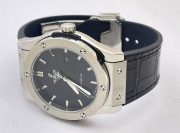 Hublot Vendom Classic Steel Black Leather Strap Swiss Automatic Watch - Image 6