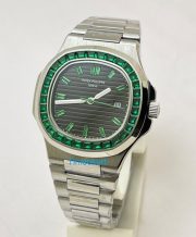 Patek Philippe Nautilus Green Emerald Swiss Automatic Watch - Image 4