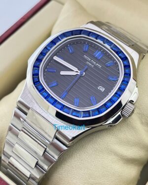 Patek Philippe Nautilus Blue Emerald Swiss Automatic Watch