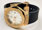 Hublot Classic Fusion White Dial Black Rubber Strap Ladies Watch - Image 6