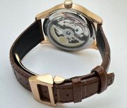 I W C Portuguese Power Reserve Rose Gold White Dial Leather Strap Swiss Automatic Watch - Image 7