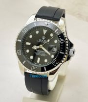 Rolex Submariner Black Rubber Strap Swiss Automatic Watch - Image 3