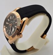 Rolex Sky Dweller Brown Black Rubber Strap Swiss ETA Automatic Watch - Image 3