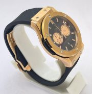 Hublot Classic Fusion Chronograph 2 Rose Gold Black Rubber Strap Watch - Image 5