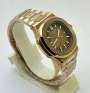 Patek Philippe Nautilus Brown Rose Gold Swiss Automatic Watch - Image 5