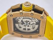 Richard Mille RM11 Rose Gold Yellow Rubber Strap Swiss Automatic Watch - Image 8
