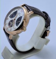 I W C Schaffhausen Portofino DAY-DATE Tourbillon 2 Rose Gold Leather Strap Swiss Automatic Watch - Image 4