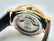 I W C Schaffhausen Portofino DAY-DATE Tourbillon 2 Rose Gold Leather Strap Swiss Automatic Watch - Image 8