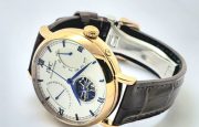 I W C Schaffhausen Portofino DAY-DATE Tourbillon Rose Gold Leather Strap Swiss Automatic Watch - Image 6
