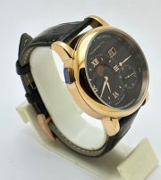 A. Lange & Shone Grand Lange 1 Moon Phase Rose Gold Black Swiss Automatic Watch - Image 5