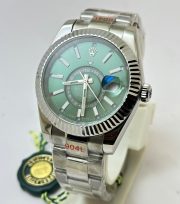 Rolex Sky Dweller Green Steel Swiss ETA Automatic Watch - Image 3