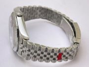 Rolex Date-Just Roman Mark Black Steel Swiss ETA Automatic 2836 Valjoux Movement Watch - Image 7