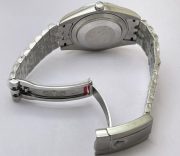 Rolex Date-Just Stick Mark Black Steel Swiss ETA Automatic 2836 Valjoux Movement Watch - Image 10