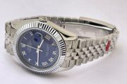 Rolex Date-Just Roman Mark Blue Steel Swiss ETA Automatic 2836 Valjoux Movement Watch - Image 6
