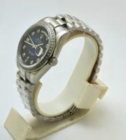 Rolex Day-Date Blue Steel Diamond Bezel 36MM Swiss ETA Automatic 2836 Valjoux Movement Watch - Image 4