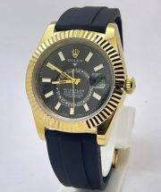 Rolex Sky Dweller Black Rubber Strap Swiss ETA Automatic Watch - Image 3
