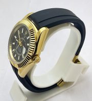 Rolex Sky Dweller Black Rubber Strap Swiss ETA Automatic Watch - Image 4