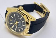 Rolex Sky Dweller Black Rubber Strap Swiss ETA Automatic Watch - Image 6