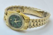 Rolex Datejust Green Floral Diamond Bezel Rose Gold Swiss Automatic Ladies Watch - Image 6