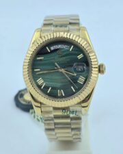 Rolex Day-Date II Wave Dial Green Swiss Automatic Watch - Image 3